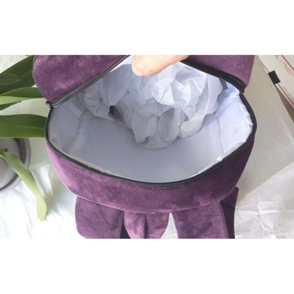 Purple Plush Bagpack color purple‎ for kiddos - Picture 3 of 12